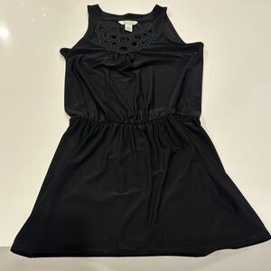 White House Black Market Black Sleeveless Sundress Extra Small